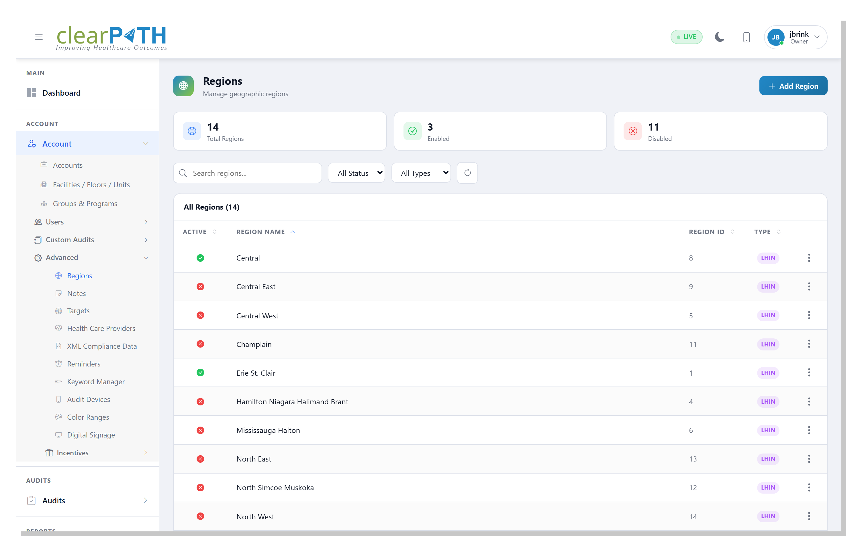 clearPath region list
